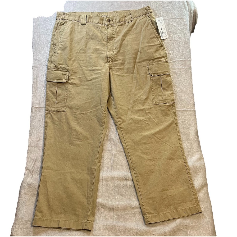 LL Bean Comfort Waist Men's Cargo Pants 40 x 29 Tropic Weight Khaki 191819 NWT